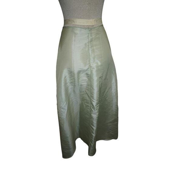 FAN NY Collection Green Shimmer Midi Skirt Women’s Small Made in USA - Picture 7 of 9